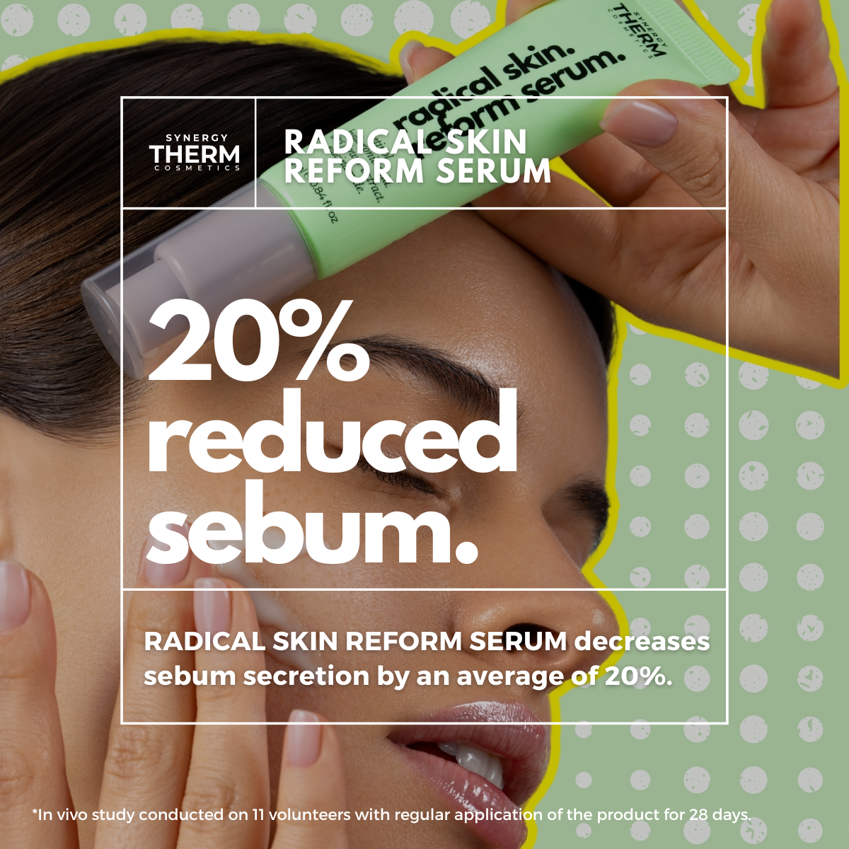 Sebum regulating Radical Skin Reform Serum, Niacinamide, Retinol and Hyaluronic Acid