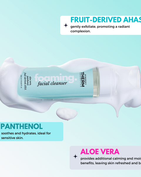 Foaming Facial Cleanser with Fruit-derived Acids, Aloe Vera and Panthenol